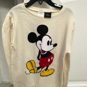 Girls Zara Mickey Mouse shirt